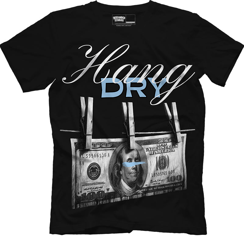Hang Dry (Air Jordan 5 Black Carolina UNC) T-Shirt