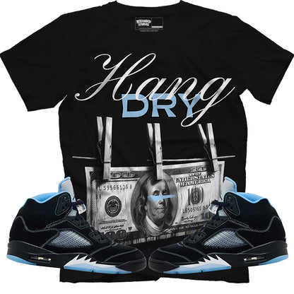 Hang Dry (Air Jordan 5 Black Carolina UNC) T-Shirt