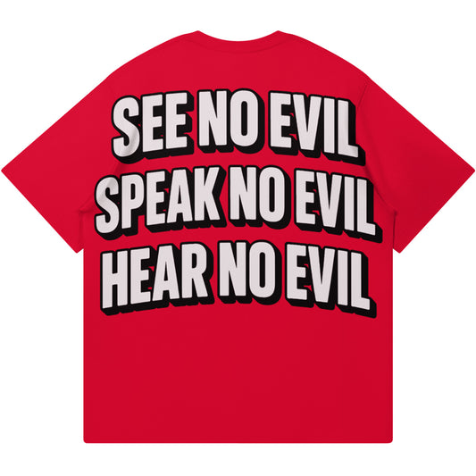 Rebranded Studios See No Evil Speak No Evil Hear No Evil Air Jordan 4 Toro Bravo Graphic T-Shirt — alternate view