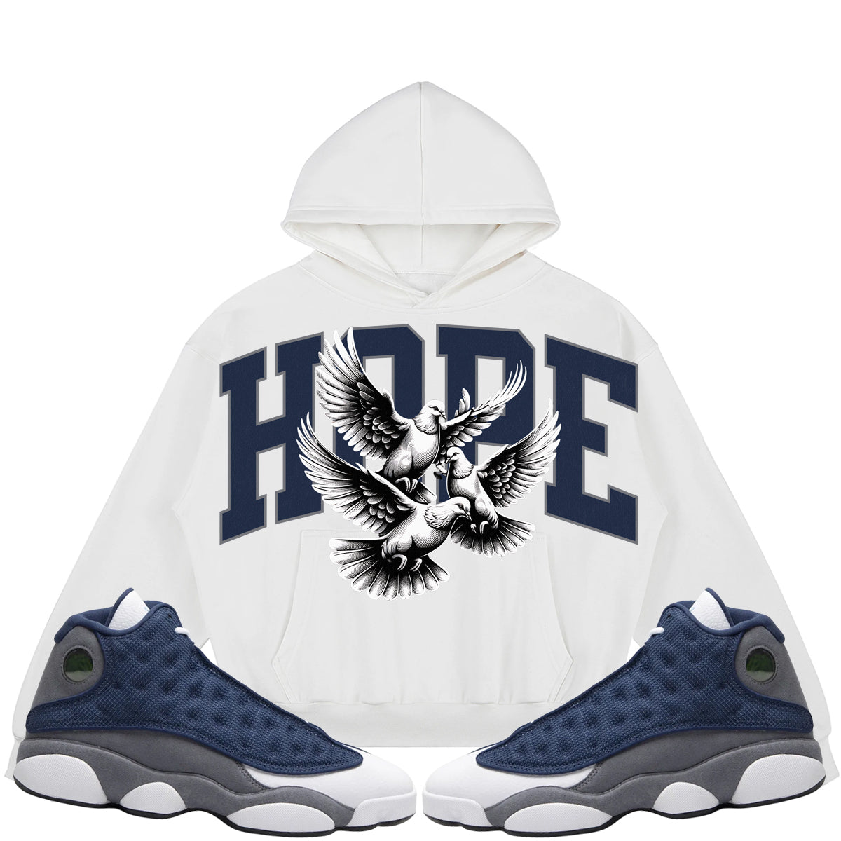 Hope (Air Jordan 13 Flint) 380GSM Brushed Fleece Relaxed Fit Hoodie