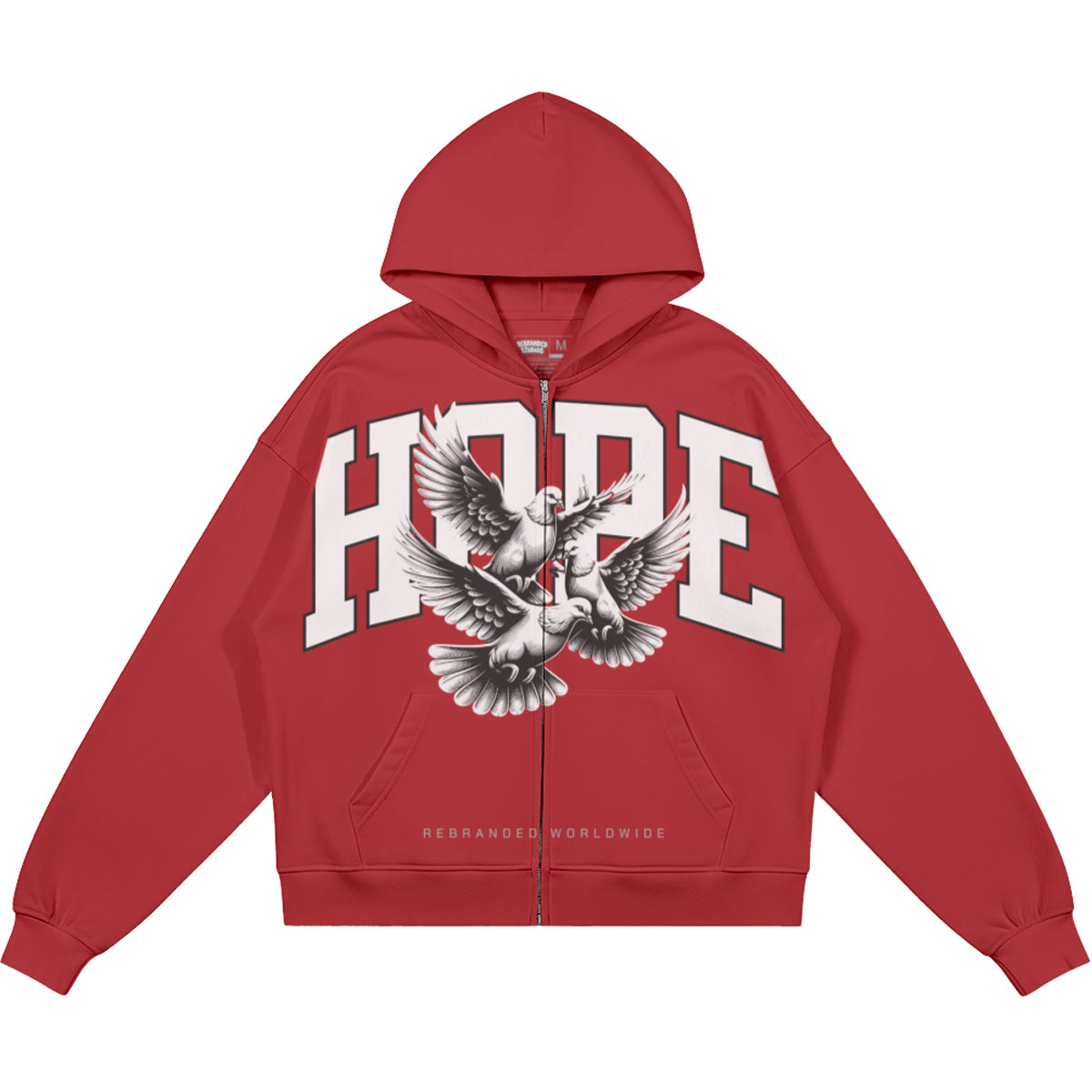 Hope (Air Jordan 4 Toro Bravo) 440GSM Heavyweight Zip Up Hoodie