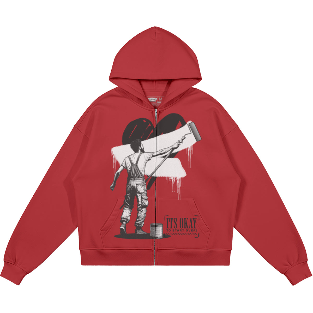 It's Okay To Start Over (Air Jordan 4 Toro Bravo) 440GSM Heavyweight Zip Up Hoodie