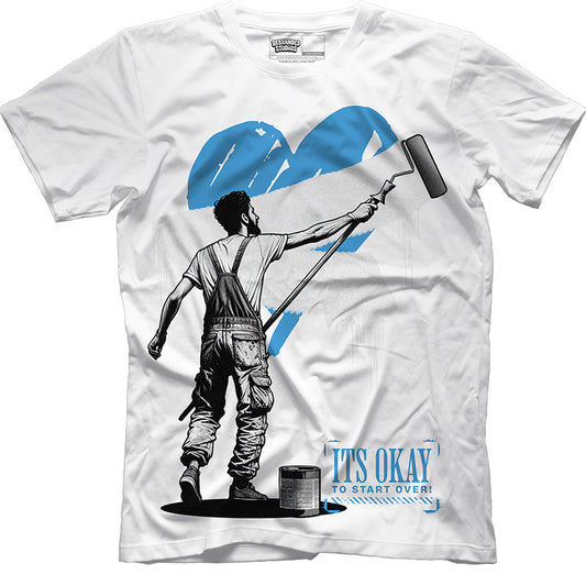 It's Okay To Start Over (Air Jordan 11 Low Unc) T-Shirt — alternate view