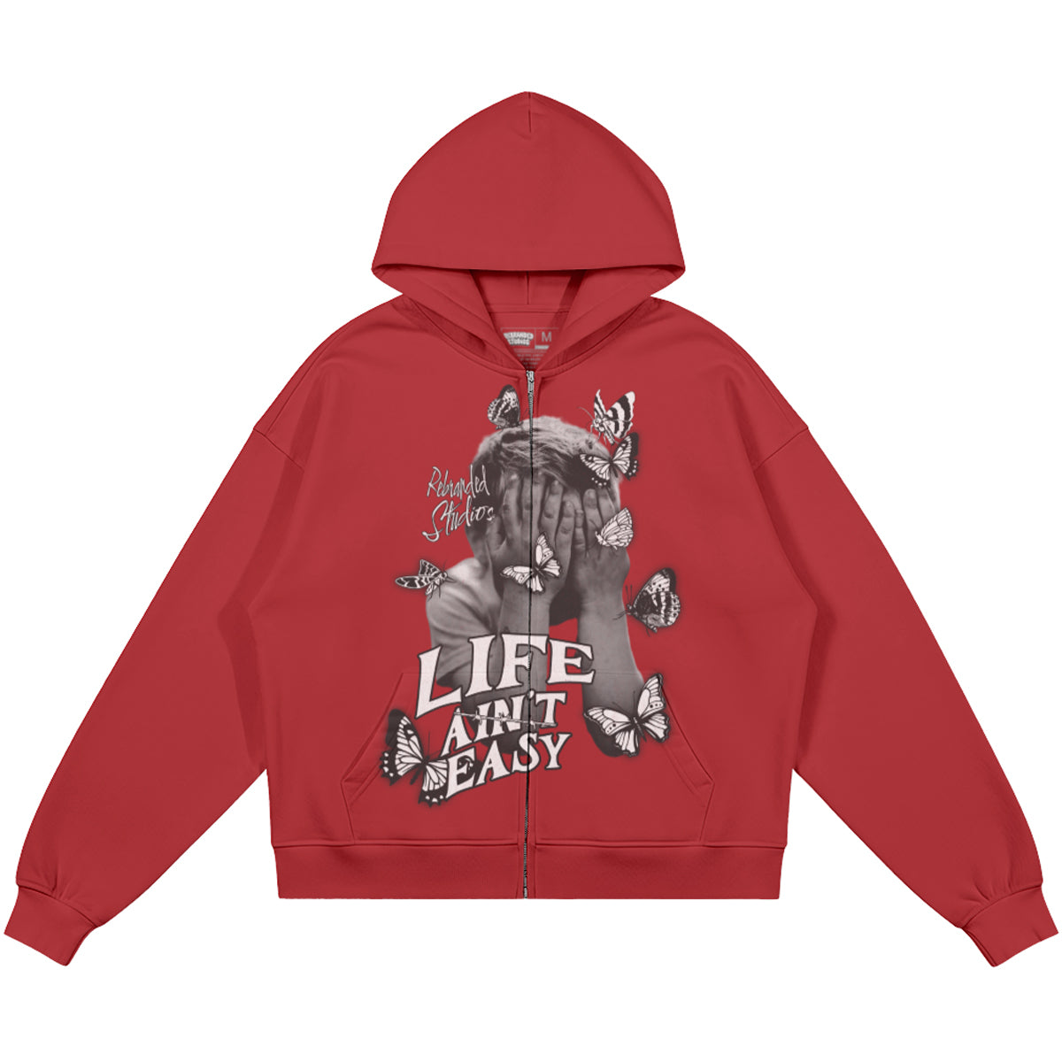 Life Ain't Easy (Air Jordan 4 Toro Bravo) 440GSM Heavyweight Zip Up Hoodie