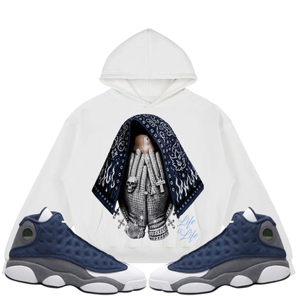 Life Is Life (Air Jordan 13 Flint) 380GSM Brushed Fleece Relaxed Fit Hoodie
