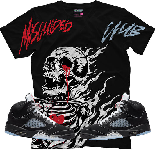 Misguided Club (Air Jordan 5 Black Metallic Reimagined) T-Shirt