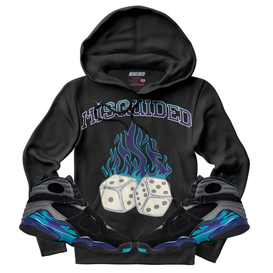Misguided Dice (Air Jordan 8 Aqua) Hoodie