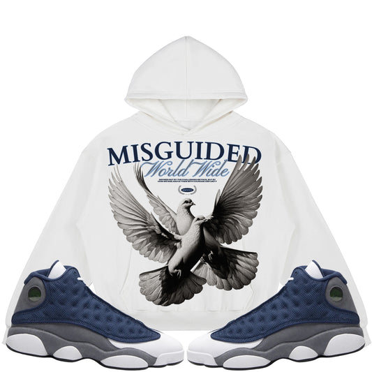 Misguided WW Birds (Air Jordan 13 Flint) 380GSM Brushed Fleece Relaxed Fit Hoodie