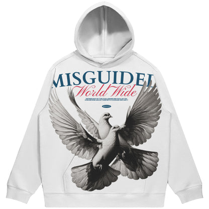 Misguided Ww Birds (Air Jordan 3 True Blue) 380 GSM Brushed Fleece Drawstring Hoodie