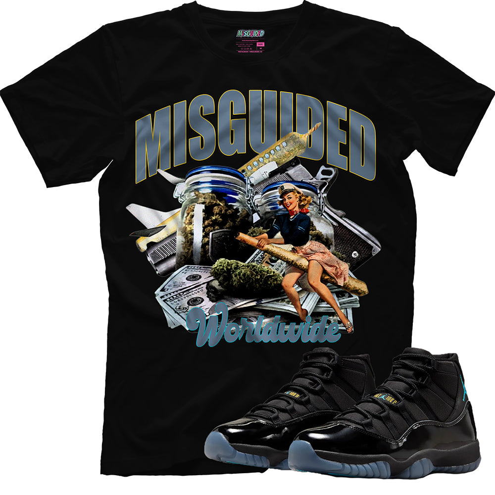 Misguided WorldWide (Air Jordan 11 Gamma Blue) T-Shirt