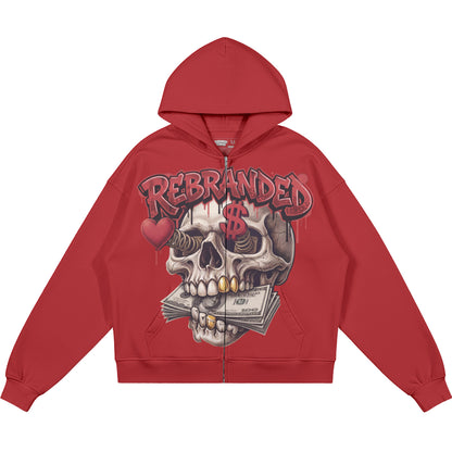 Money Lover (Air Jordan 4 Toro Bravo) 440GSM Heavyweight Zip Up Hoodie
