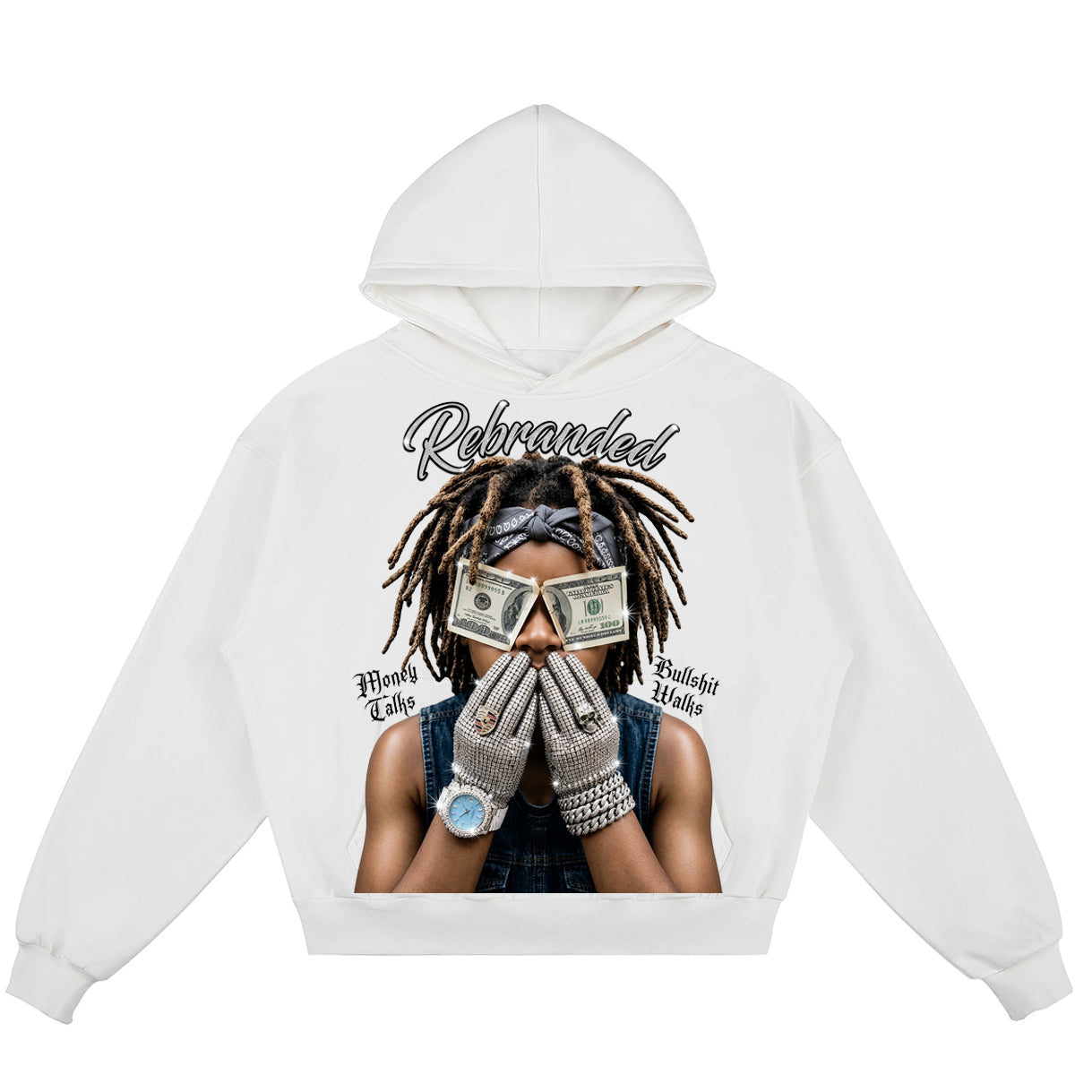 Money Talks Bullshit Walks (Air Jordan 13 Flint) 380GSM Brushed Fleece Relaxed Fit Hoodie