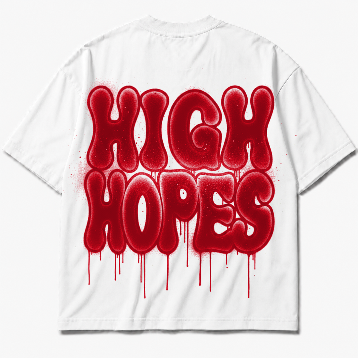 High Hopes Air Jordan 9 OG Space Jam Graphic T-Shirt — white T-shirt back print