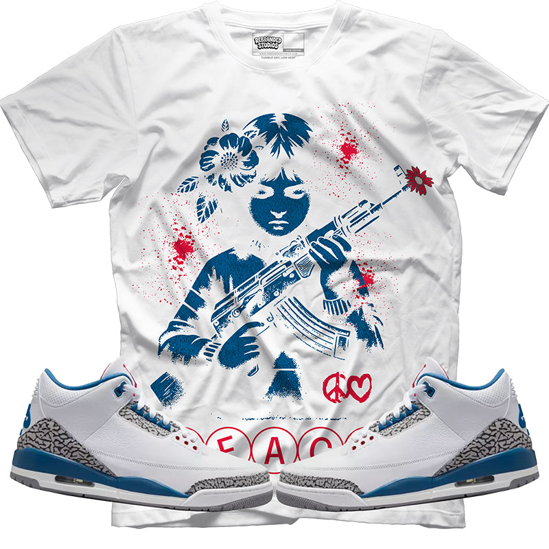 Peace (Air Jordan 3 True Blue) T-Shirt
