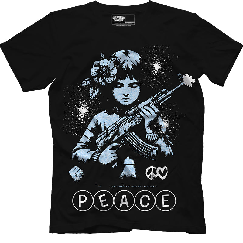 Peace (Air Jordan 5 Black Carolina UNC) T-Shirt