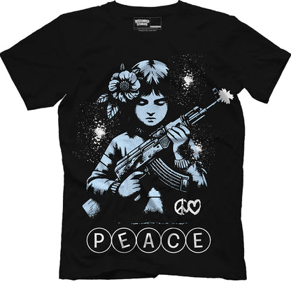 Peace (Air Jordan 5 Black Carolina UNC) T-Shirt