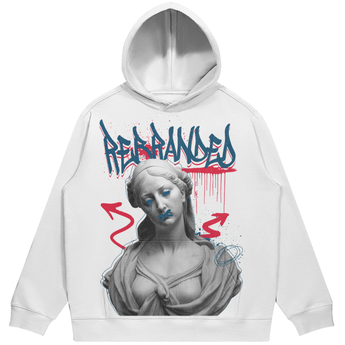 Rebranded Illusion (Air Jordan 3 True Blue) 380 GSM Brushed Fleece Drawstring Hoodie