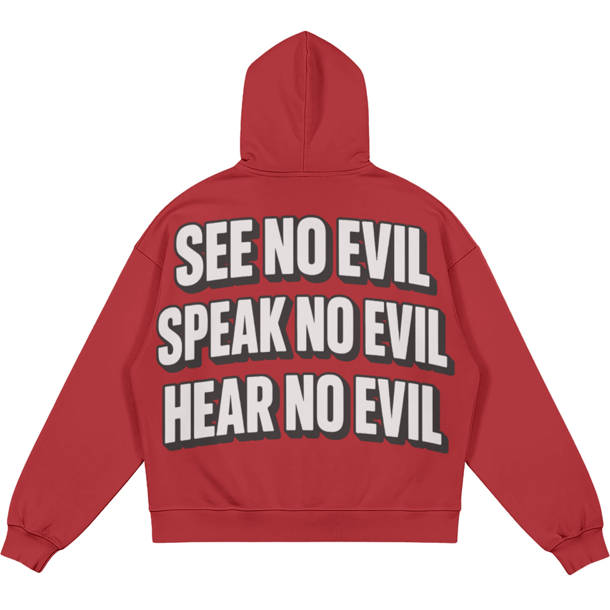 SEE NO EVIL SPEAK NO EVIL HEAR NO EVIL (Air Jordan 4 Toro Bravo) 440GSM Heavyweight Zip Up Hoodie