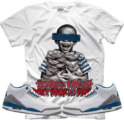 Scared Money Don't Make No Money (Air Jordan 3 True Blue) T-Shirt