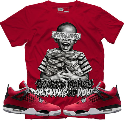 Scared Money Don't Make No Money (Air Jordan 4 Toro Bravo) T-Shirt