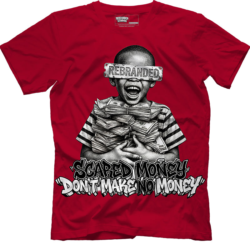 Scared Money Don't Make No Money (Air Jordan 4 Toro Bravo) T-Shirt