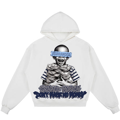 Scared Money Don't Make No Money (Air Jordan 13 Flint) 380GSM Brushed Fleece Relaxed Fit Hoodie