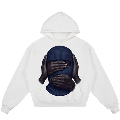 SEE NO EVIL SPEAK NO EVIL HEAR NO EVIL (Air Jordan 13 Flint) 380GSM Brushed Fleece Relaxed Fit Hoodie