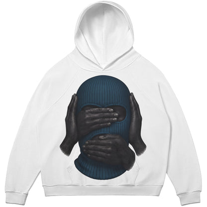 See No Evil (Air Jordan 3 True Blue) 380 GSM Brushed Fleece Hoodie
