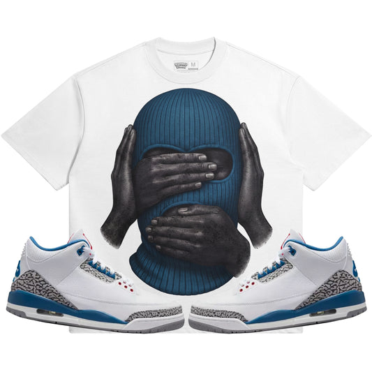 See No Evil (Air Jordan 3 True Blue) 425GSM Oversized T-Shirt