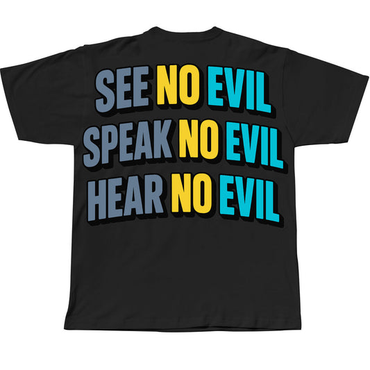 SEE NO EVIL SPEAK NO EVIL HEAR NO EVIL (Air Jordan 11 Gamma Blue) T-Shirt — alternate view