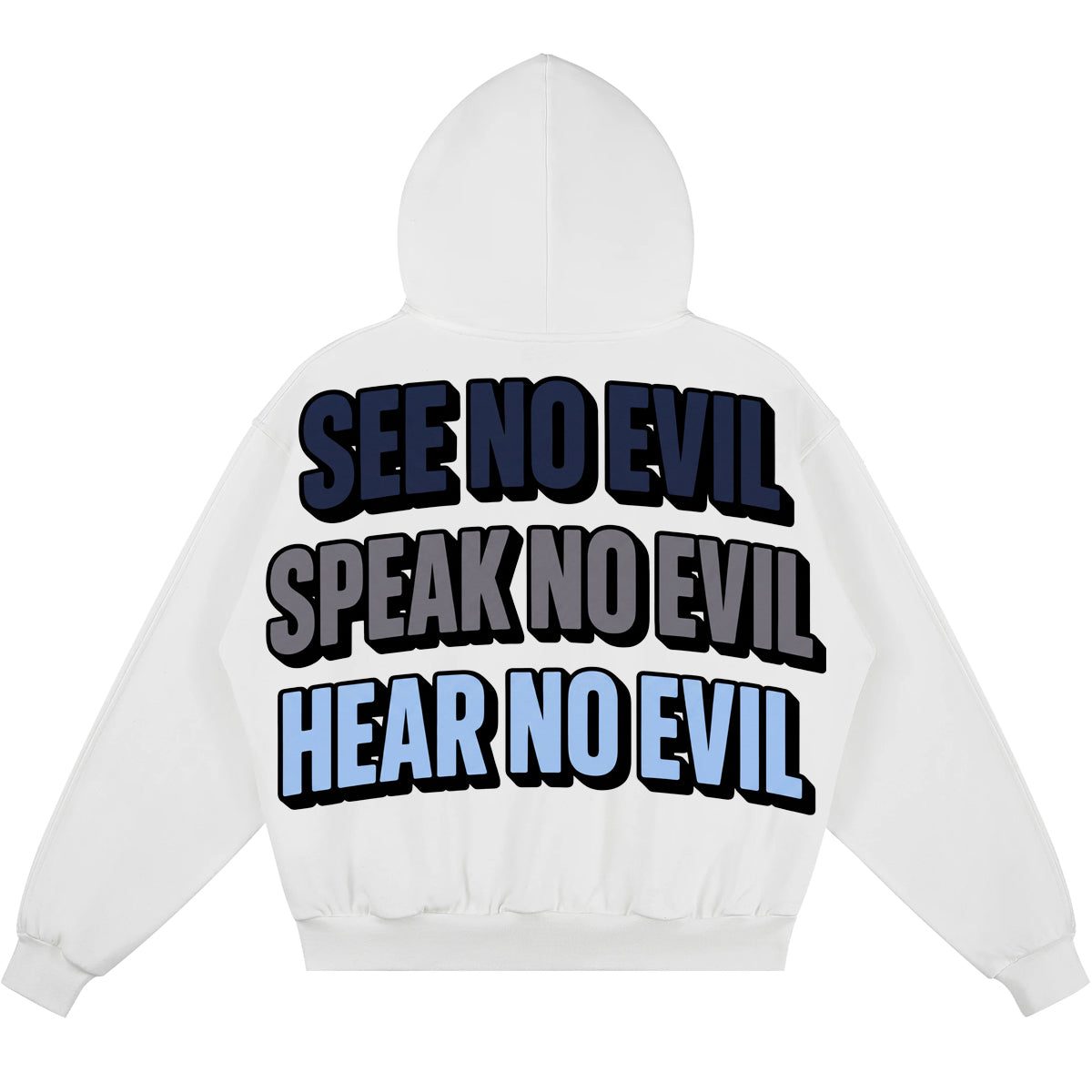 SEE NO EVIL SPEAK NO EVIL HEAR NO EVIL (Air Jordan 13 Flint) 380GSM Brushed Fleece Relaxed Fit Hoodie