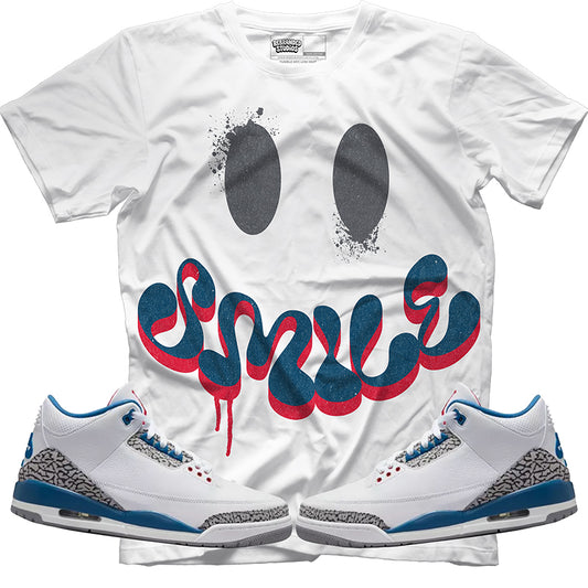 Smile (Air Jordan 3 True Blue) T-Shirt