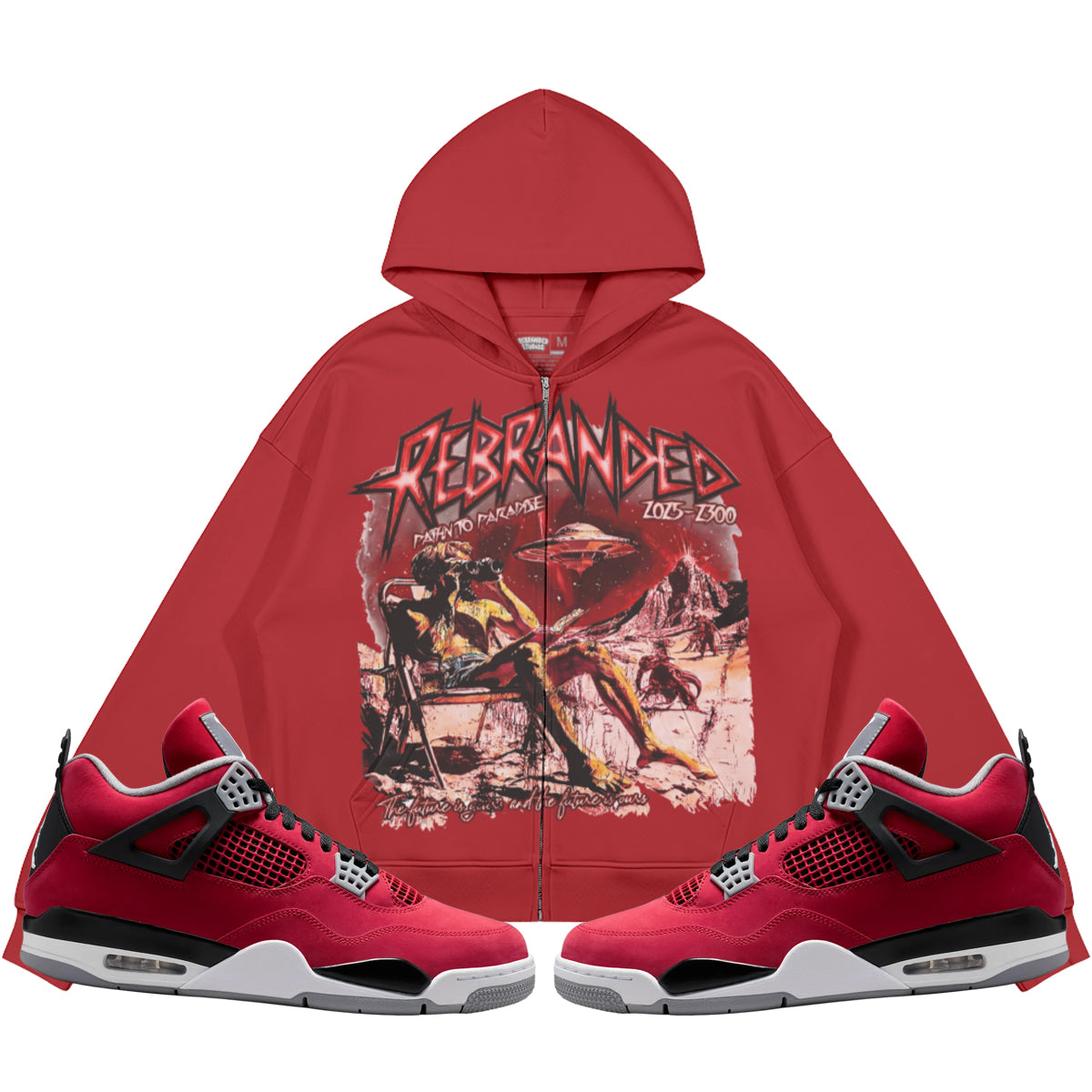 The Future Is Yours (Air Jordan 4 Toro Bravo) 440GSM Heavyweight Zip Up Hoodie