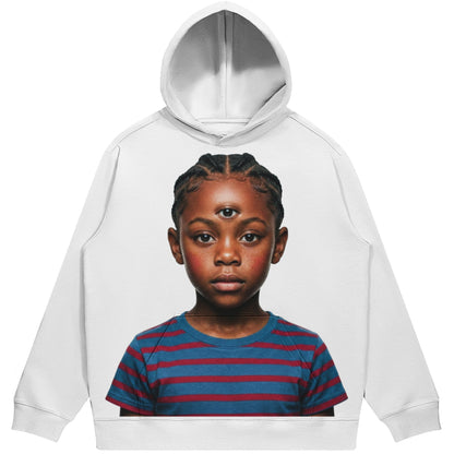 The Third Eye (Air Jordan 3 True Blue) 380 GSM Brushed Fleece Drawstring Hoodie