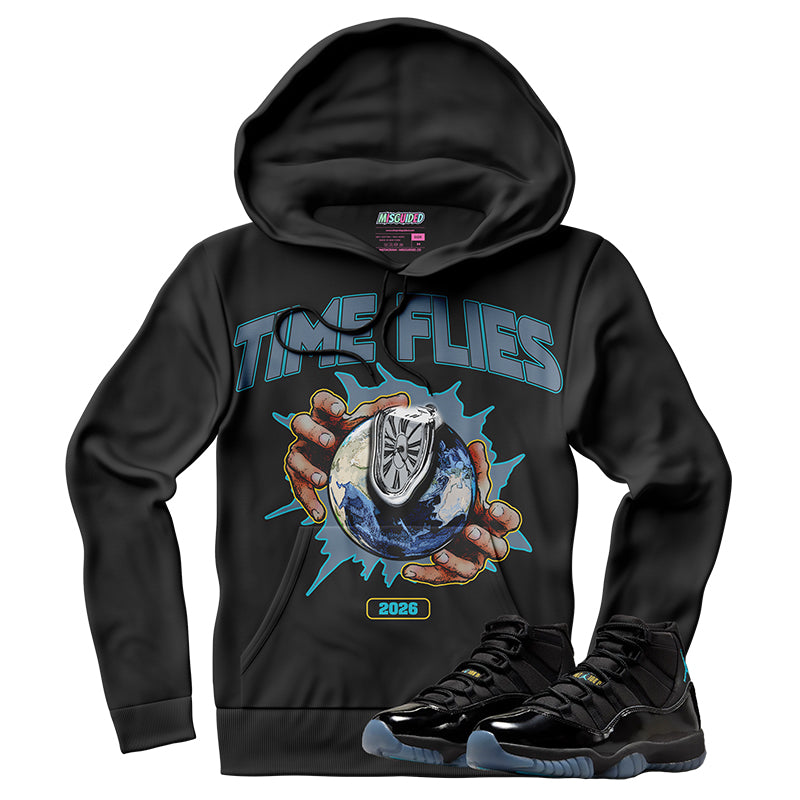 Time Flies (Air Jordan 11 Gamma Blue) Hoodie