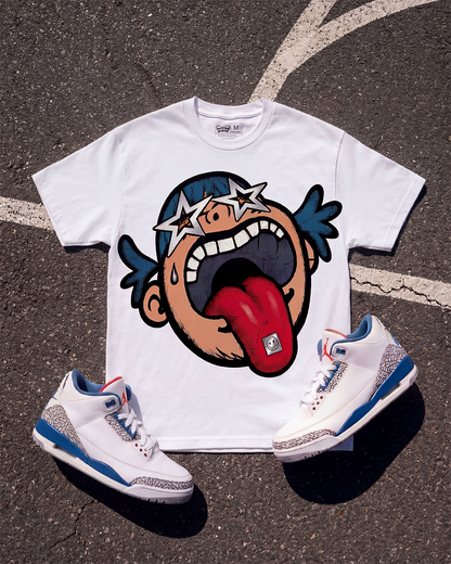 Rebranded Studios Follow Your Dreams Air Jordan 3 True Blue 425GSM Oversized Graphic T-Shirt