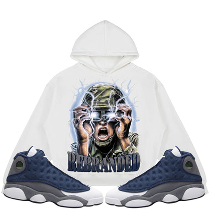 War Hero (Air Jordan 13 Flint) 380GSM Brushed Fleece Relaxed Fit Hoodie