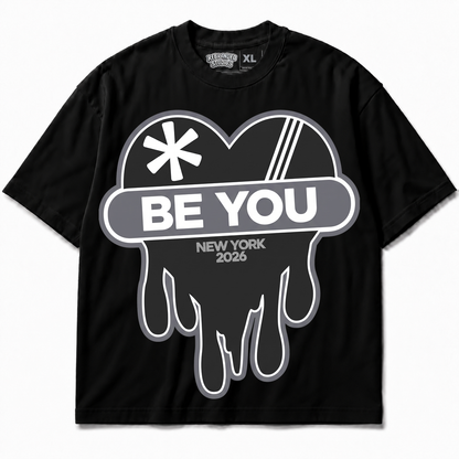 Rebranded Studios Be You Air Jordan 8 Chrome Graphic T-Shirt - front view without sneakers