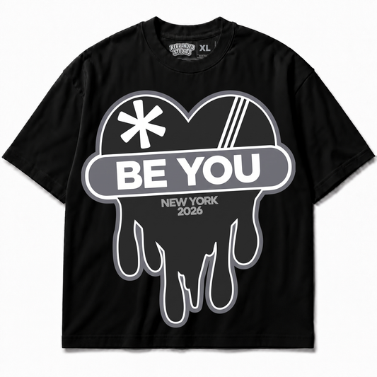 Rebranded Studios Be You Air Jordan 8 Chrome Graphic T-Shirt - front view without sneakers — alternate view