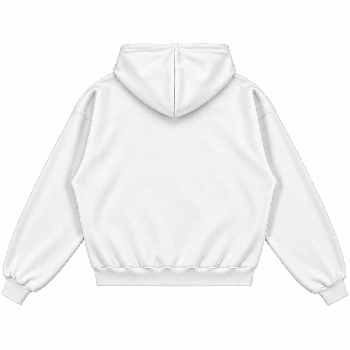 Rebranded Studios White Pullover Hoodie — plain back