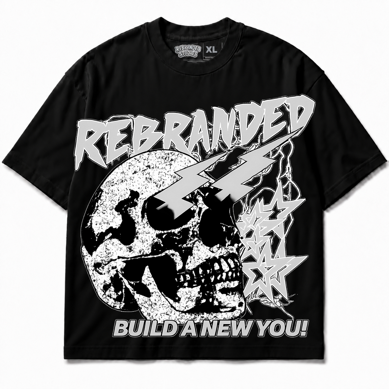 Rebranded Studios Build A New You Air Jordan 8 Chrome Graphic T-Shirt