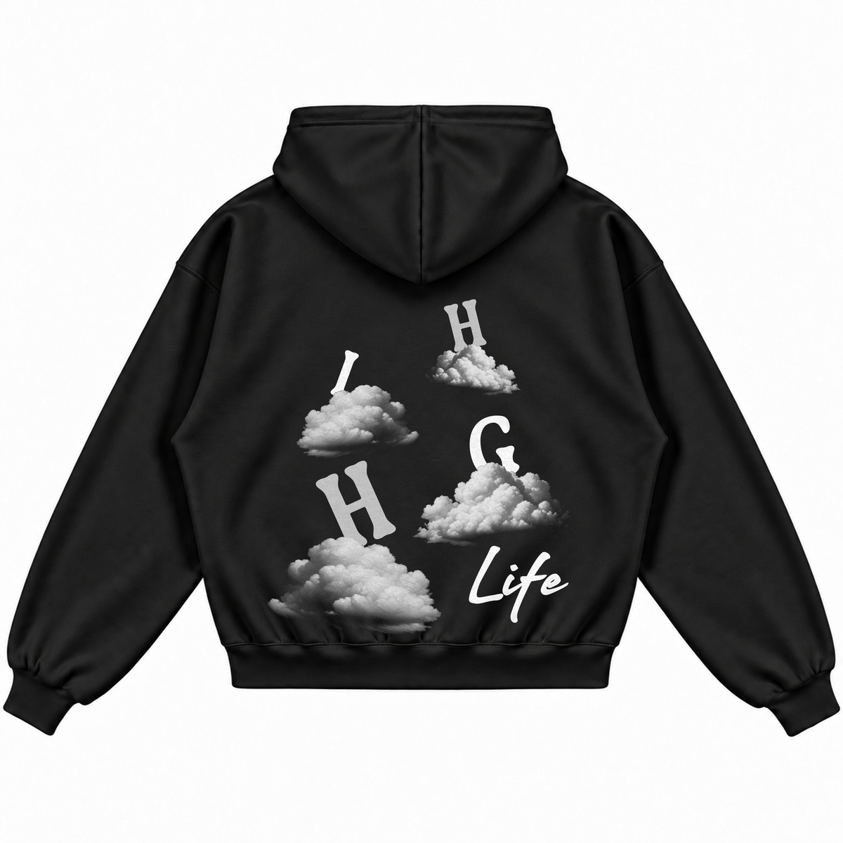 Rebranded Studios High Life Air Jordan 8 Chrome Hoodie — printed back