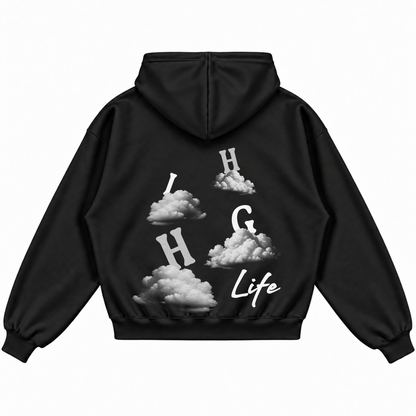 Rebranded Studios High Life Air Jordan 8 Chrome Hoodie — printed back