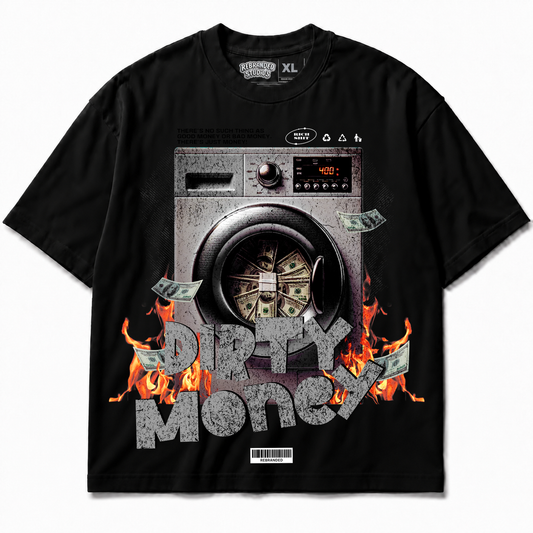 Rebranded Studios Dirty Money Air Jordan 8 Chrome Graphic T-Shirt — alternate view