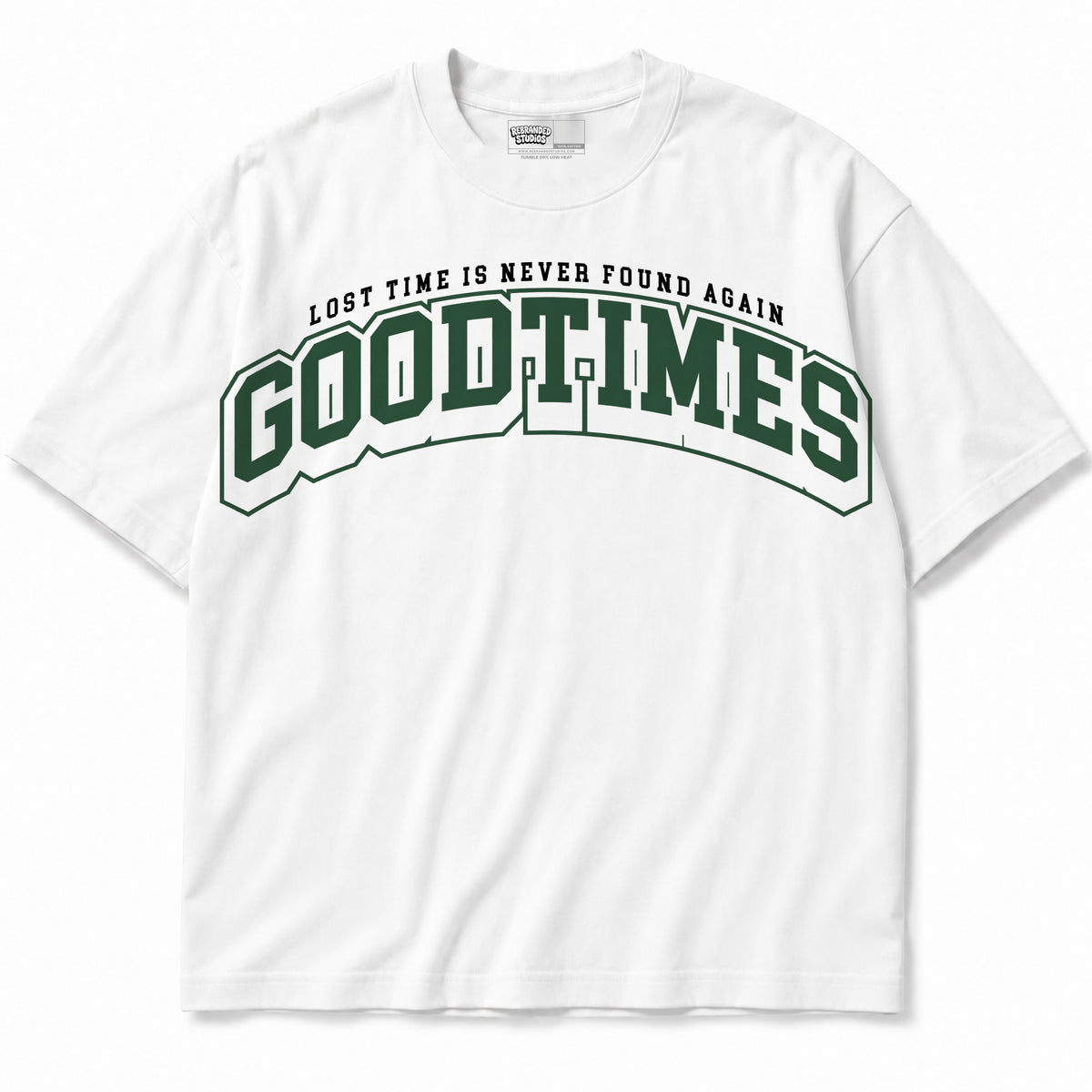 Rebranded Studios Good Times Air Jordan 14 Forest Green Graphic T-Shirt - garment only