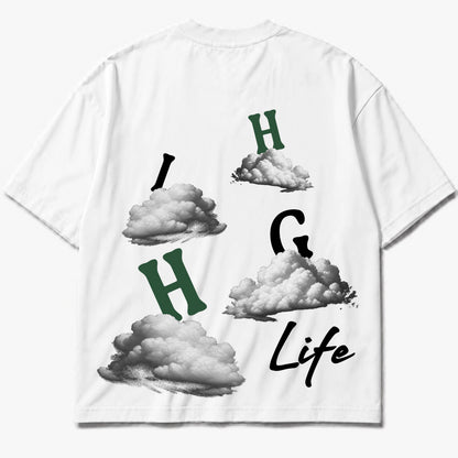 Rebranded Studios High Life Air Jordan 14 Forest Green Graphic T-Shirt — printed back