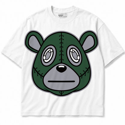 Rebranded Studios Rebranded Bear Air Jordan 14 Forest Green Graphic T-Shirt — shirt front