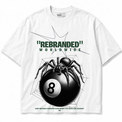 Rebranded Studios Spider Air Jordan 14 Forest Green Graphic T-Shirt — shirt front