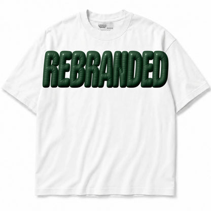 Rebranded Studios Faux Air Jordan 14 Forest Green Graphic T-Shirt — shirt front
