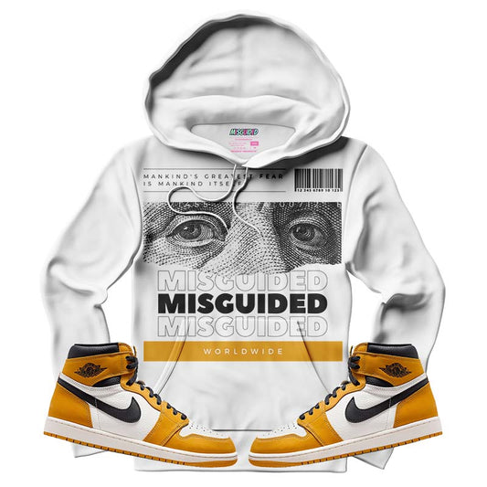 Misguided Benjamin (Air Jordan 1 Retro High OG 'Yellow Ochre) Hoodie - Misguided